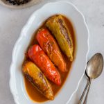 Gefüllte Paprika mit Hackfleisch und Reis